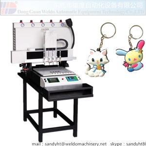 5 color rubber PVC keychain making machine